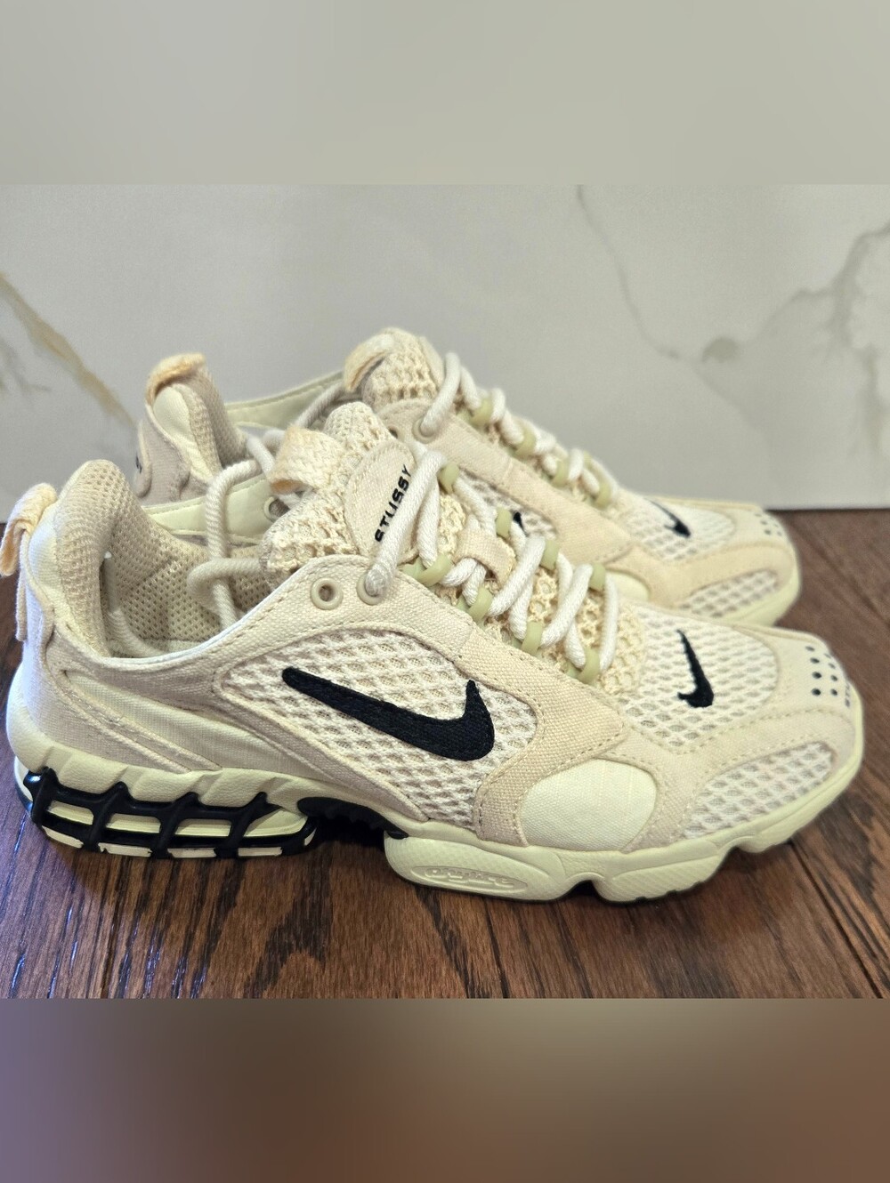 NIKE STUSSY AIR ZOOM SPIRIDON CAGE 2 Fossil WOMEN'S US-6.5